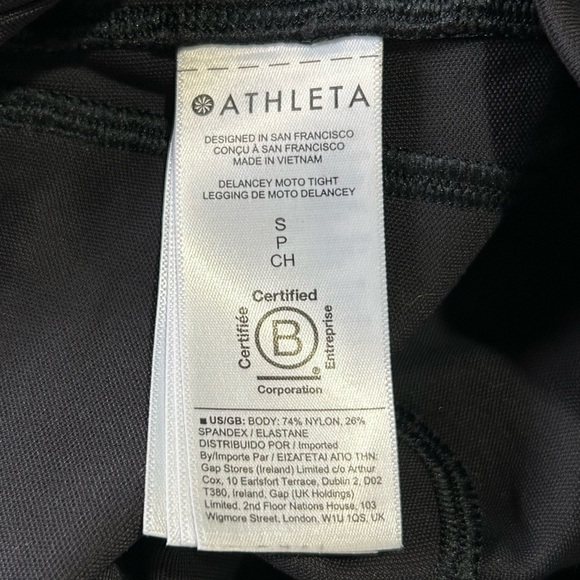 Athleta Delancey‎ Moto High Rise Tight in Black S - Picture 9 of 9